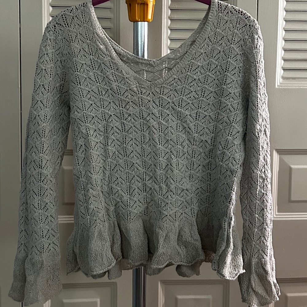 Large Light Green Crochet Top